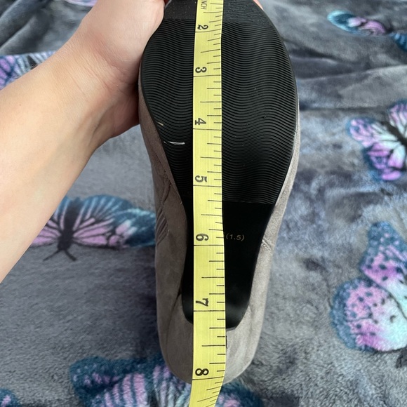 Ladies Suede Grey High Heel Ankle Boots - Picture 8 of 8